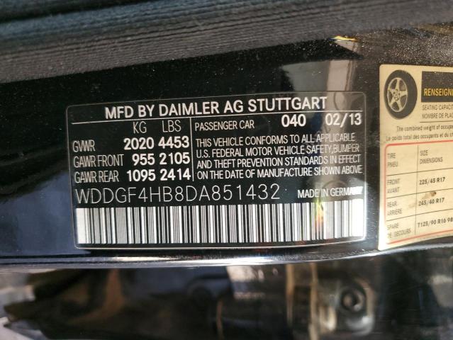 Photo 11 VIN: WDDGF4HB8DA851432 - MERCEDES-BENZ C 250 