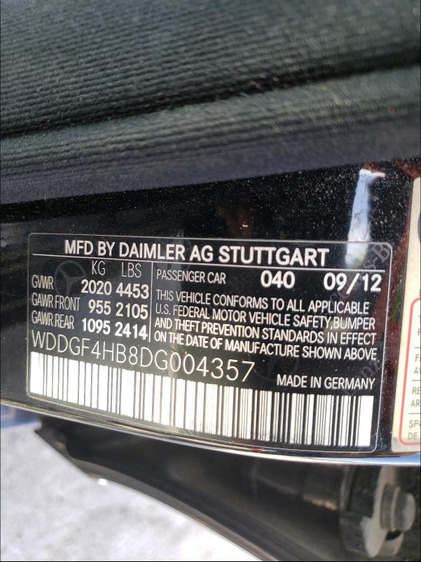 Photo 9 VIN: WDDGF4HB8DG004357 - MERCEDES-BENZ C 250 