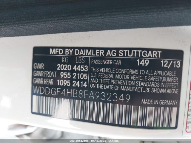 Photo 8 VIN: WDDGF4HB8EA932349 - MERCEDES-BENZ C 250 