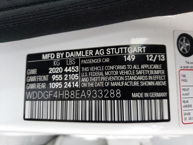 Photo 9 VIN: WDDGF4HB8EA933288 - MERCEDES-BENZ C 250 