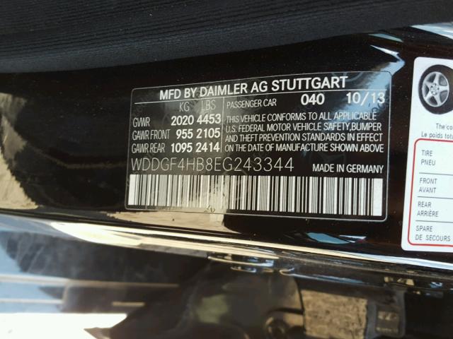 Photo 9 VIN: WDDGF4HB8EG243344 - MERCEDES-BENZ C 250 