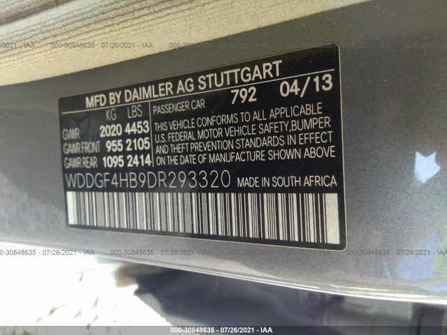 Photo 8 VIN: WDDGF4HB9DR293320 - MERCEDES-BENZ C-CLASS 