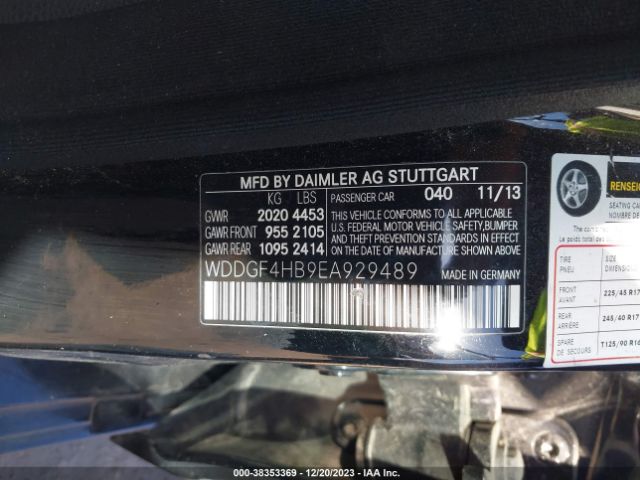 Photo 8 VIN: WDDGF4HB9EA929489 - MERCEDES-BENZ C 250 