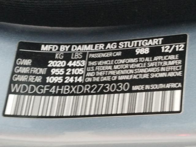 Photo 9 VIN: WDDGF4HBXDR273030 - MERCEDES-BENZ C 250 