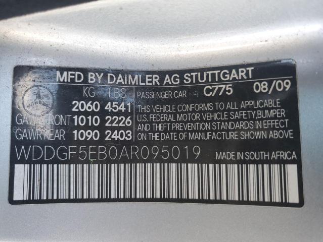 Photo 11 VIN: WDDGF5EB0AR095019 - MERCEDES-BENZ C-CLASS 