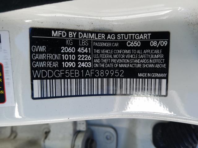 Photo 9 VIN: WDDGF5EB1AF389952 - MERCEDES-BENZ C 300 