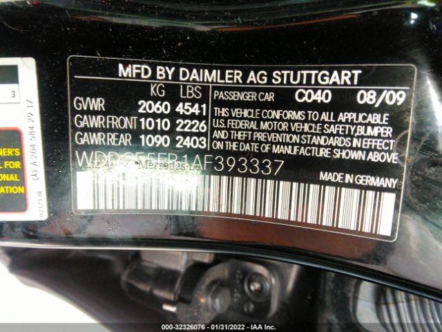 Photo 8 VIN: WDDGF5EB1AF393337 - MERCEDES-BENZ C-CLASS 