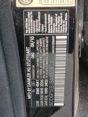 Photo 11 VIN: WDDGF5EB1BA451803 - MERCEDES-BENZ C-CLASS 