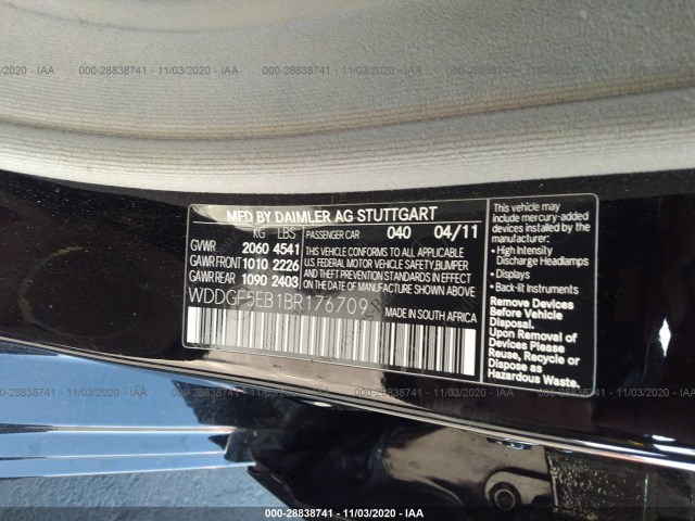 Photo 8 VIN: WDDGF5EB1BR176709 - MERCEDES-BENZ C-CLASS 