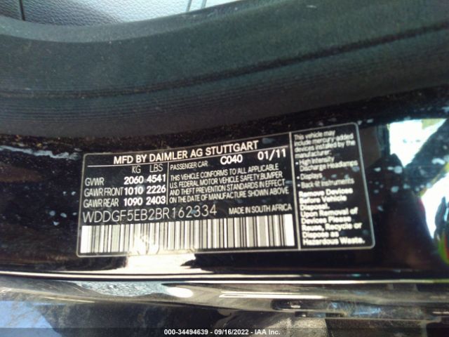 Photo 8 VIN: WDDGF5EB2BR162334 - MERCEDES-BENZ C-CLASS 