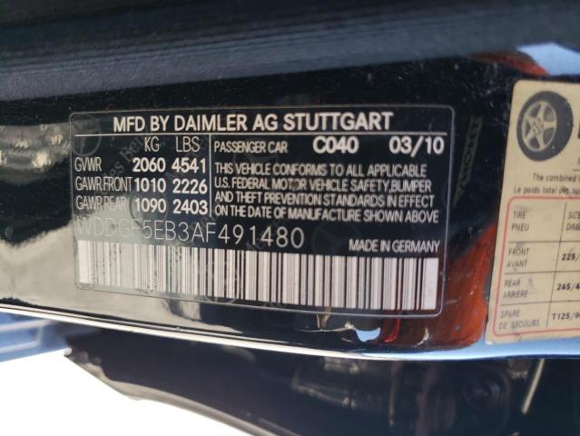 Photo 11 VIN: WDDGF5EB3AF491480 - MERCEDES-BENZ C-CLASS 