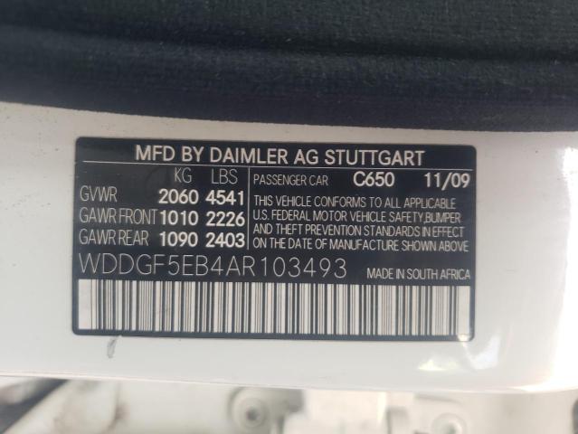 Photo 9 VIN: WDDGF5EB4AR103493 - MERCEDES-BENZ C 300 