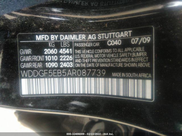 Photo 8 VIN: WDDGF5EB5AR087739 - MERCEDES-BENZ C-CLASS 