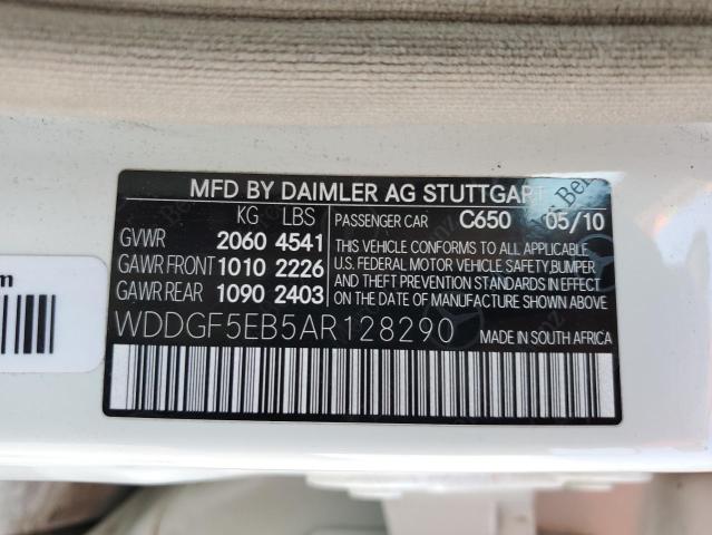 Photo 11 VIN: WDDGF5EB5AR128290 - MERCEDES-BENZ C-CLASS 