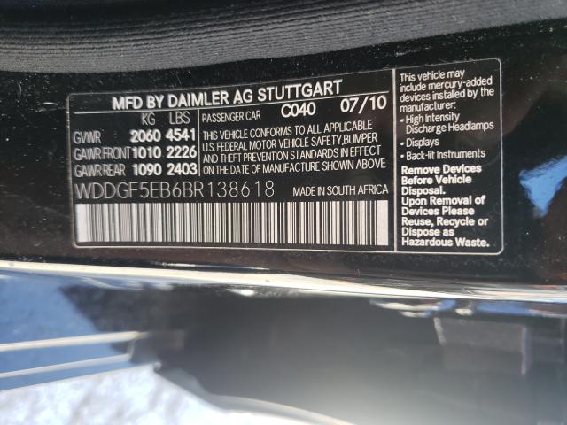 Photo 9 VIN: WDDGF5EB6BR138618 - MERCEDES-BENZ C 300 