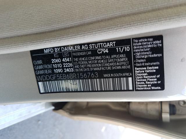 Photo 9 VIN: WDDGF5EB6BR156763 - MERCEDES-BENZ C 300 