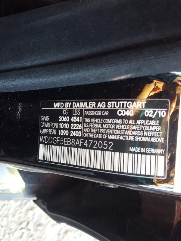 Photo 9 VIN: WDDGF5EB8AF472052 - MERCEDES-BENZ C 300 