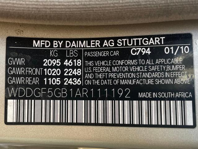 Photo 9 VIN: WDDGF5GB1AR111192 - MERCEDES-BENZ C-KLASSE 