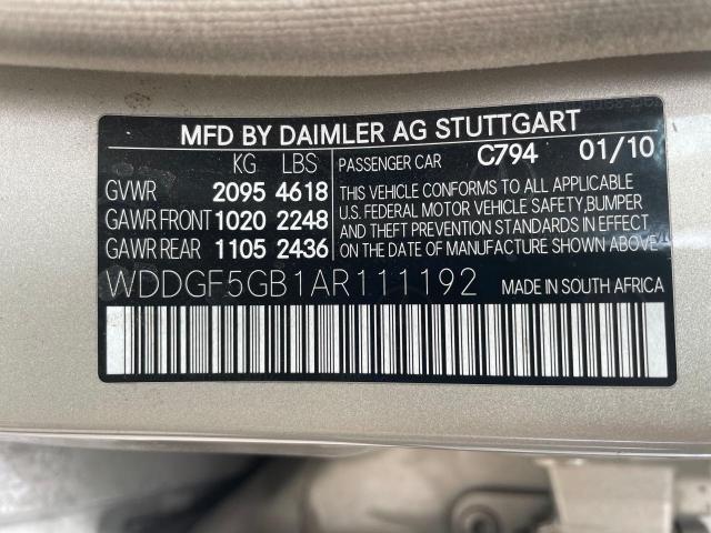 Photo 9 VIN: WDDGF5GB1AR111192 - MERCEDES-BENZ C-KLASSE 