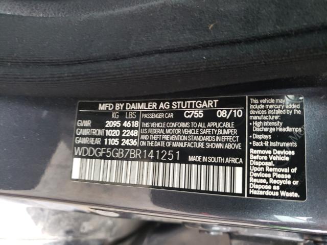 Photo 9 VIN: WDDGF5GB7BR141251 - MERCEDES-BENZ C 350 