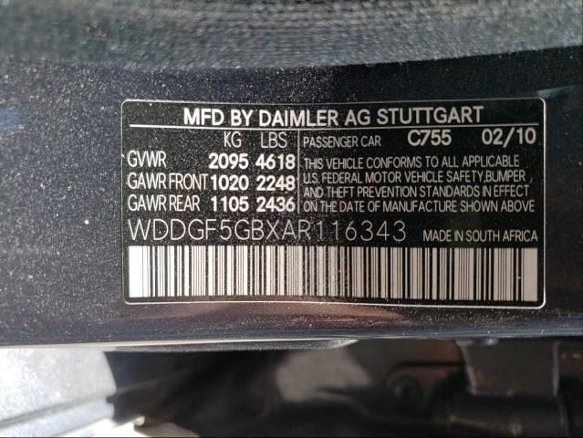 Photo 9 VIN: WDDGF5GBXAR116343 - MERCEDES-BENZ C 350 