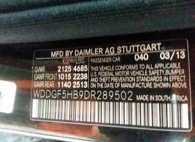 Photo 8 VIN: WDDGF5HB9DR289502 - MERCEDES-BENZ C-KLASSE 