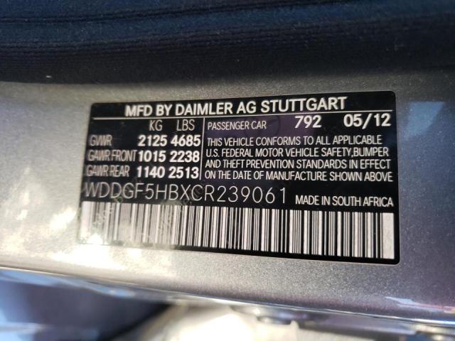 Photo 9 VIN: WDDGF5HBXCR239061 - MERCEDES-BENZ C 350 