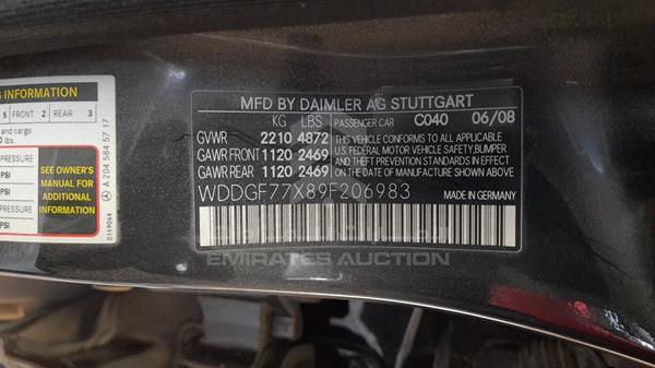 Photo 2 VIN: WDDGF77X89F206983 - MERCEDES-BENZ - SCRAP01 