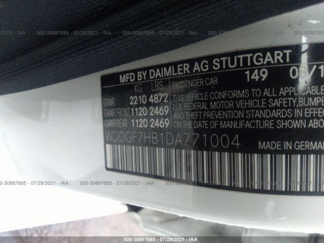 Photo 8 VIN: WDDGF7HB1DA771004 - MERCEDES-BENZ C-CLASS 