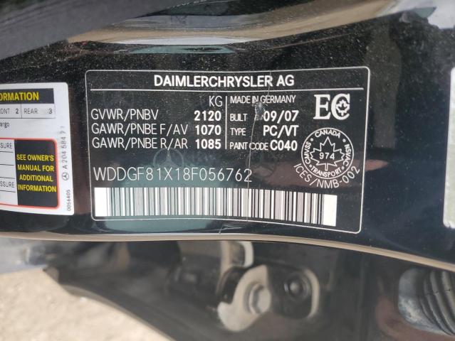 Photo 11 VIN: WDDGF81X18F056762 - MERCEDES-BENZ C-CLASS 