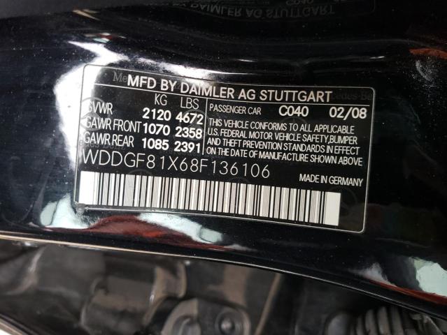 Photo 11 VIN: WDDGF81X68F136106 - MERCEDES-BENZ C-CLASS 