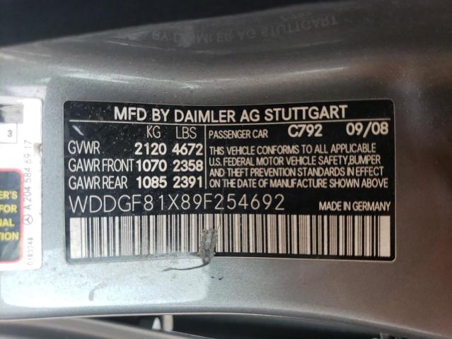 Photo 11 VIN: WDDGF81X89F254692 - MERCEDES-BENZ C-CLASS 