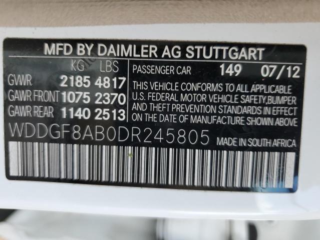 Photo 9 VIN: WDDGF8AB0DR245805 - MERCEDES-BENZ C 300 4MAT 