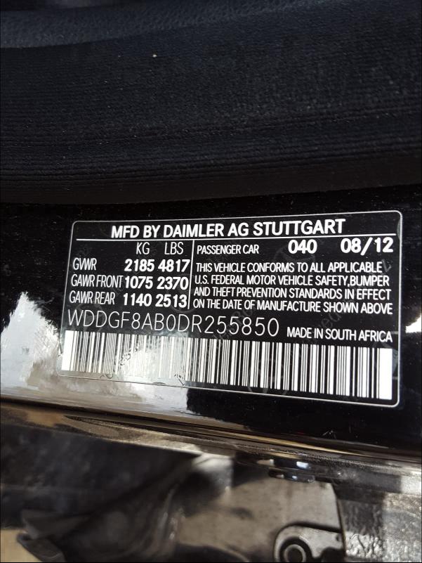 Photo 9 VIN: WDDGF8AB0DR255850 - MERCEDES-BENZ C 300 4MAT 