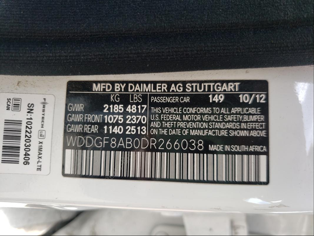 Photo 9 VIN: WDDGF8AB0DR266038 - MERCEDES-BENZ C 300 4MAT 