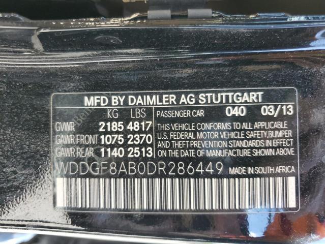 Photo 12 VIN: WDDGF8AB0DR286449 - MERCEDES-BENZ C-CLASS 