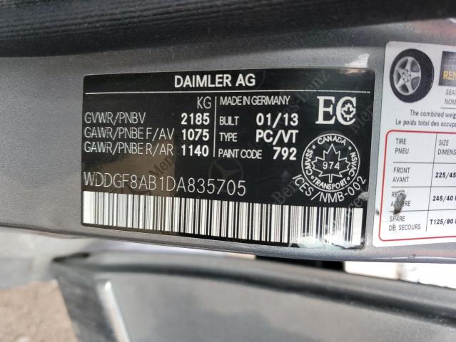 Photo 11 VIN: WDDGF8AB1DA835705 - MERCEDES-BENZ C-CLASS 