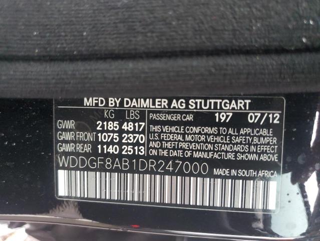 Photo 11 VIN: WDDGF8AB1DR247000 - MERCEDES-BENZ C-CLASS 