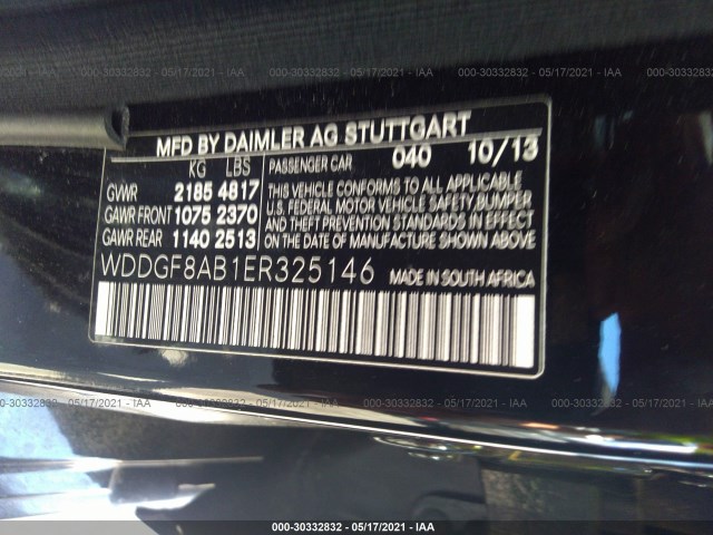 Photo 8 VIN: WDDGF8AB1ER325146 - MERCEDES-BENZ C-CLASS 