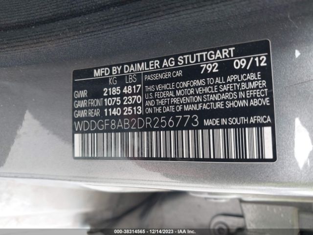 Photo 8 VIN: WDDGF8AB2DR256773 - MERCEDES-BENZ C 300 