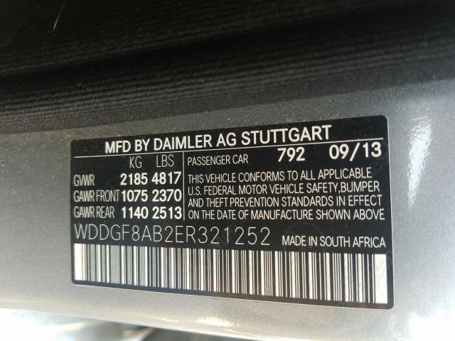 Photo 9 VIN: WDDGF8AB2ER321252 - MERCEDES-BENZ C 300 4MAT 