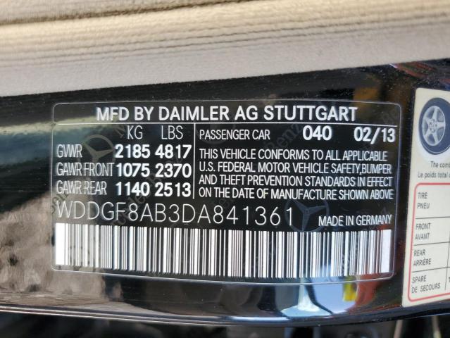 Photo 11 VIN: WDDGF8AB3DA841361 - MERCEDES-BENZ C-CLASS 