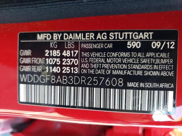 Photo 12 VIN: WDDGF8AB3DR257608 - MERCEDES-BENZ C 300 4MAT 