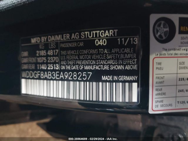 Photo 8 VIN: WDDGF8AB3EA928257 - MERCEDES-BENZ C 300 