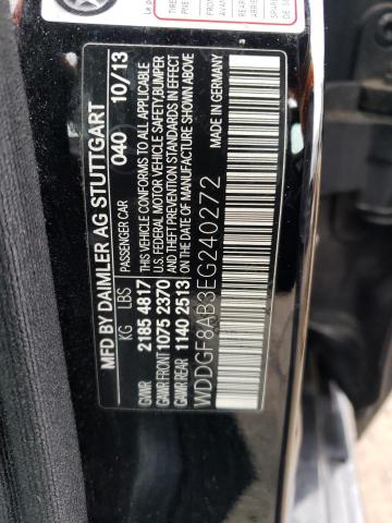 Photo 11 VIN: WDDGF8AB3EG240272 - MERCEDES-BENZ C-CLASS 