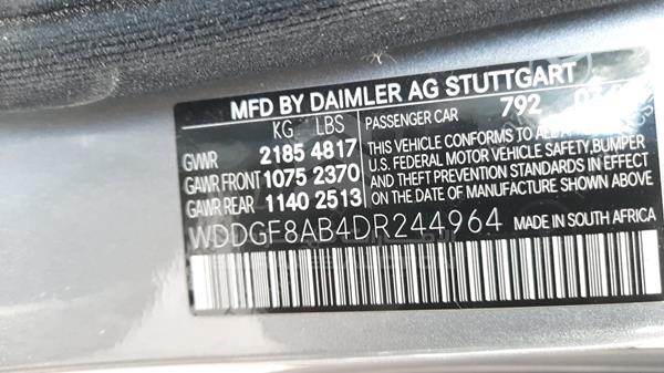 Photo 2 VIN: WDDGF8AB4DR244964 - MERCEDES-BENZ C 300 