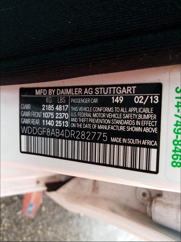 Photo 9 VIN: WDDGF8AB4DR282775 - MERCEDES-BENZ C 300 4MAT 