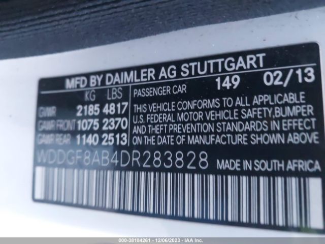 Photo 8 VIN: WDDGF8AB4DR283828 - MERCEDES-BENZ C 300 