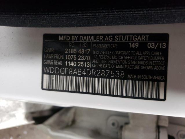 Photo 9 VIN: WDDGF8AB4DR287538 - MERCEDES-BENZ C 300 4MAT 