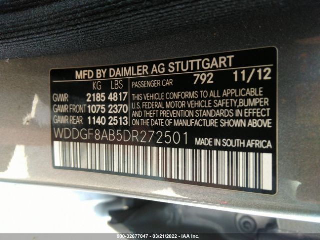 Photo 8 VIN: WDDGF8AB5DR272501 - MERCEDES-BENZ C-CLASS 